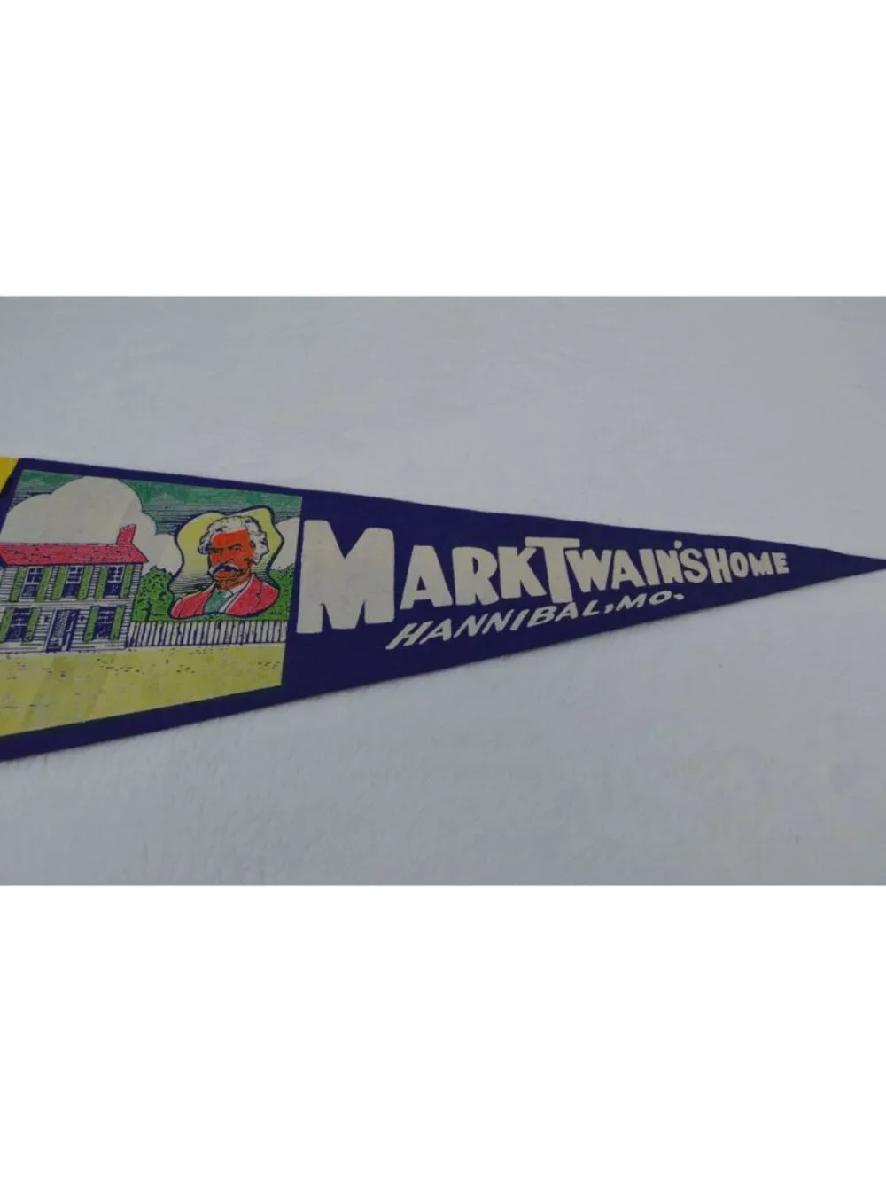 Vintage Mark Twain's Home Hannibal, Missouri pennant